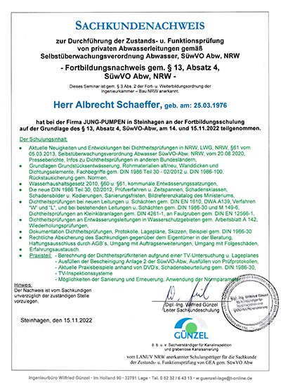 SüwVO Abw, NRW Sachkundenachweis